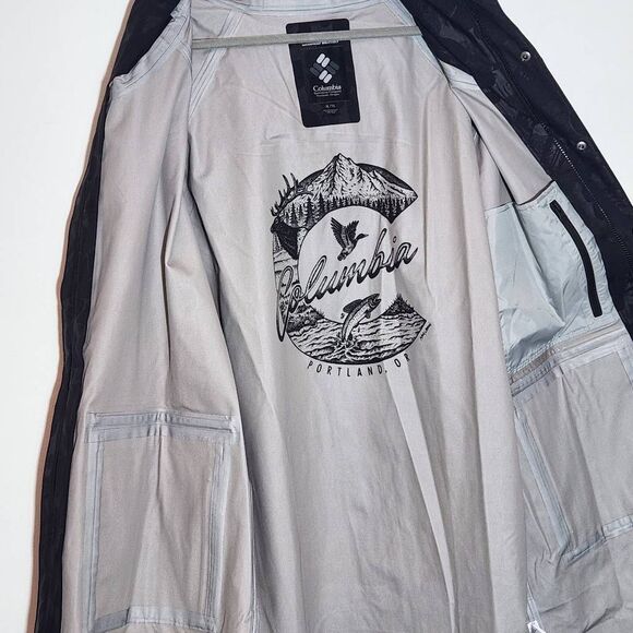 Columbia Men's Black Limited Edition Sam Larson Waterfowl Print Parka NWT Size X - Picture 8 of 13